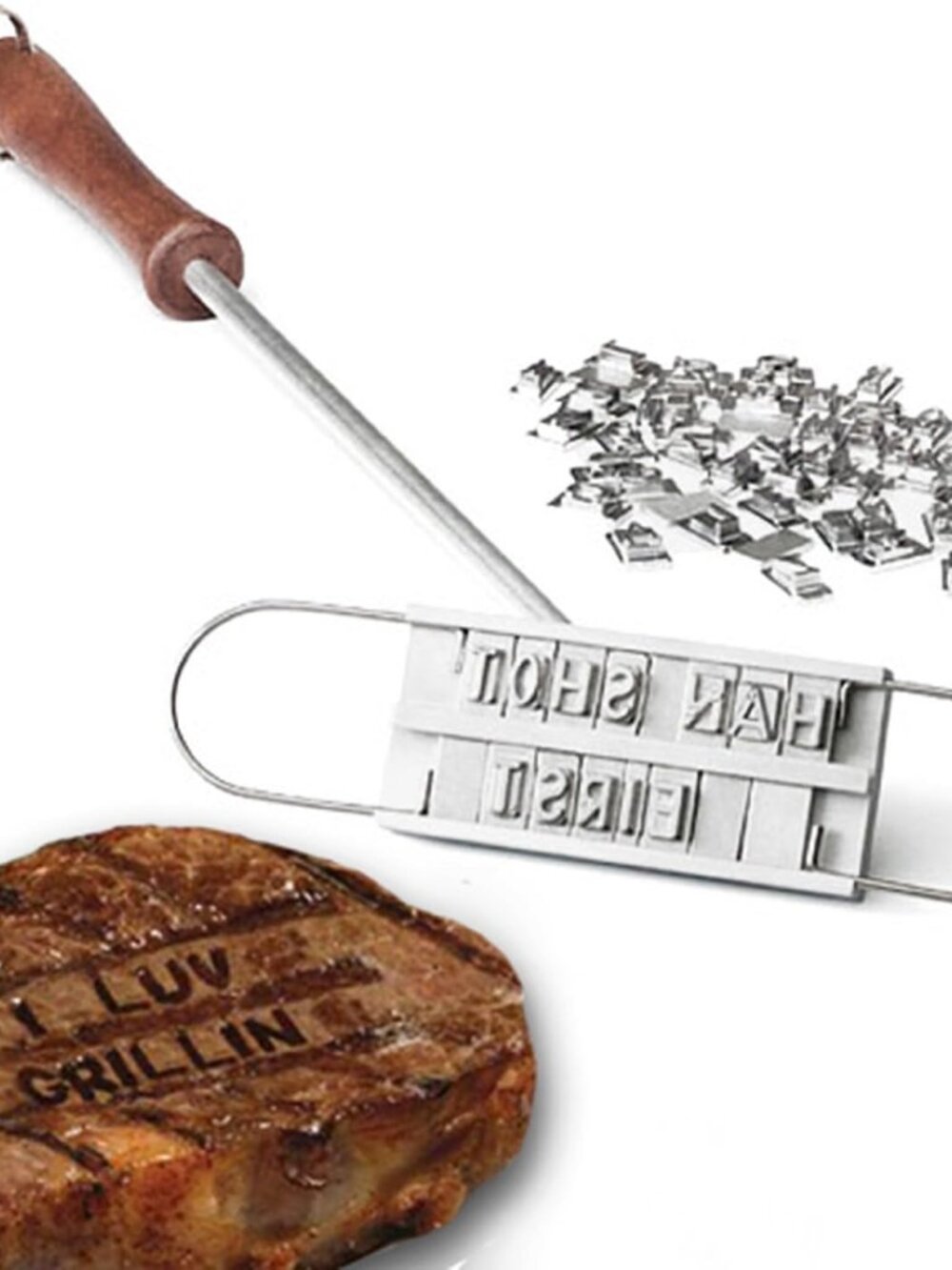 BBQ Branding Iron Set With Changeable Letters Names Alphabet